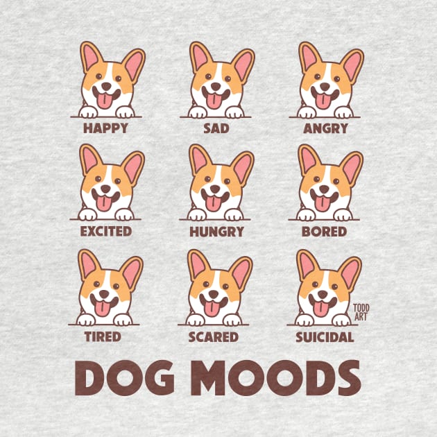 DOG MOODS by toddgoldmanart